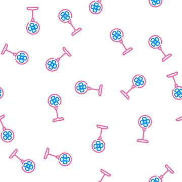 Room fan vector seamless pattern Stock Illustration