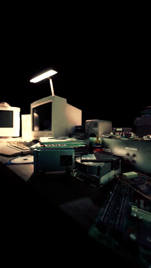 Room Filled With Electronic Equipment Stock Footage 273978844
