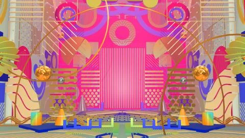 In Room Flat Art Illustrazione stock