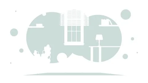 Room in flat style. Background for your scene. Stock Illustration