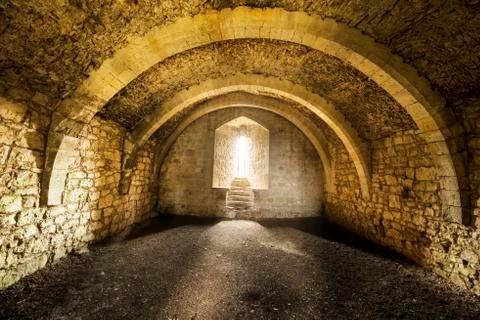 Room inside old castle Stock Photos