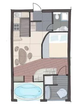 Room interior Illustrazione stock