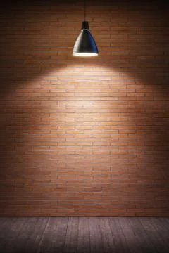 Room interior with lamp at night Stock Illustration