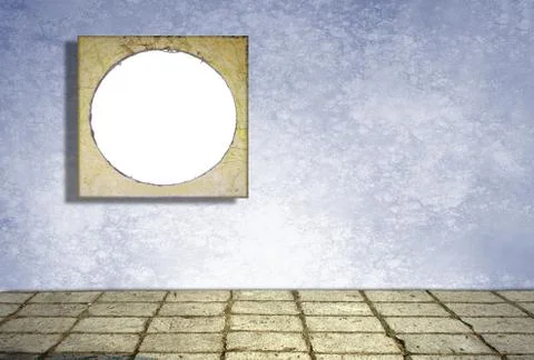 Room interior with marble frame Stock Illustration