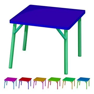 Room kid table cartoon vector graphic Stock Illustration