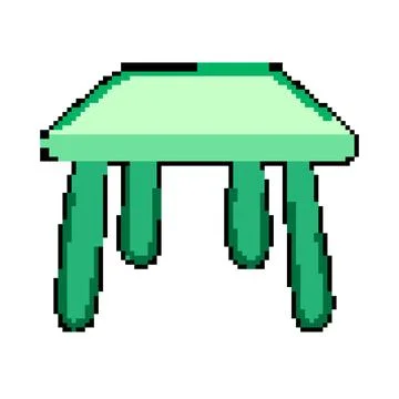 Room kid table pixel art vector illustration Illustrazione stock