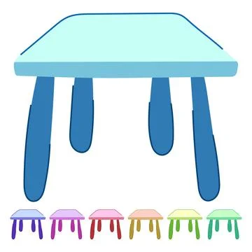 Room kid table vector cartoon graphic Stock Illustration