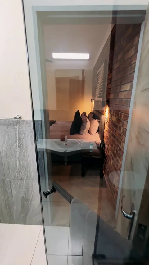 A room with a king-size bed Stock Footage 325452118