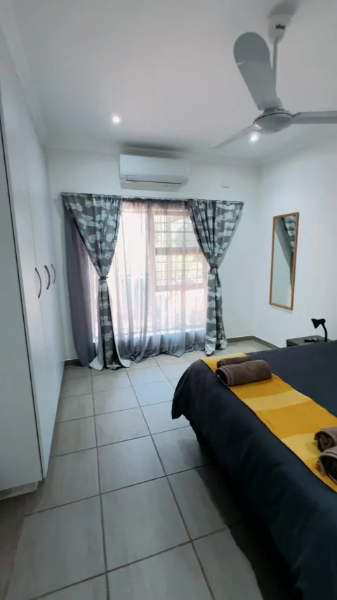 A room with a king-size bed Stock Footage 325454033