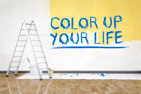 Room with a ladder Ilustración de archivo