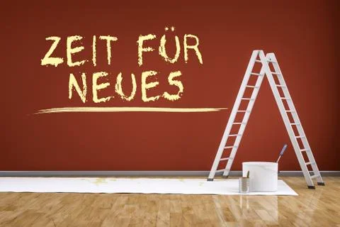 Room with a ladder Ilustración de archivo