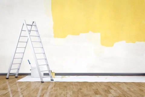Room with a ladder Ilustración de archivo