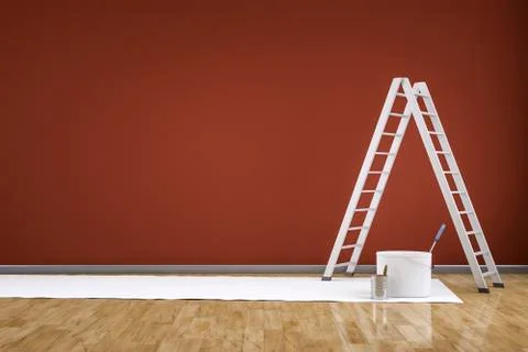 Room with a ladder Ilustración de archivo