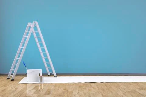 Room with a ladder Ilustración de archivo