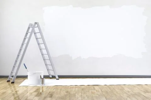 Room with a ladder Ilustración de archivo