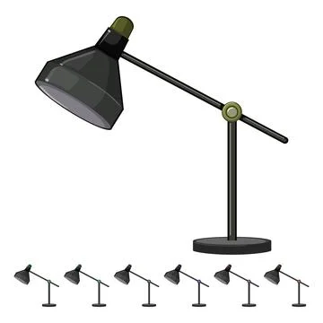 Room lamp table cartoon vector graphic Stock Illustration