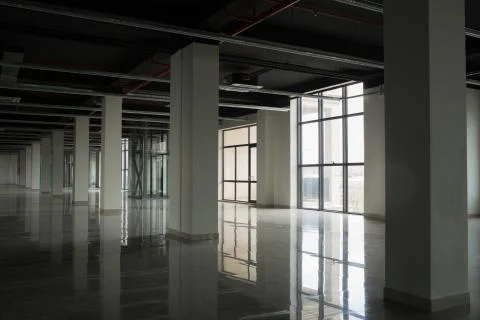 Room with large Windows Stock Photos