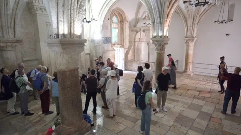 Room of the Last Supper, Jerusalem on mount Zion is the place where Jesus Stock Footage 255197391