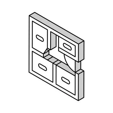 Room layout planning interior designer isometric icon vector illustration Stock Illustration