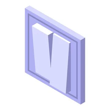 Room light control button icon, isometric style Illustrazione stock