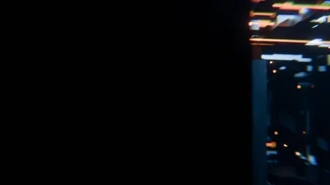 A room with a lot of lights and a clock Stock-Footage 309923048