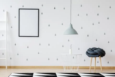 Room with mockup poster Stock-Fotos