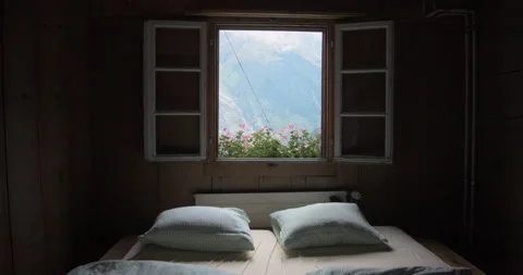 Room with Mountain View Stock Footage 169915808
