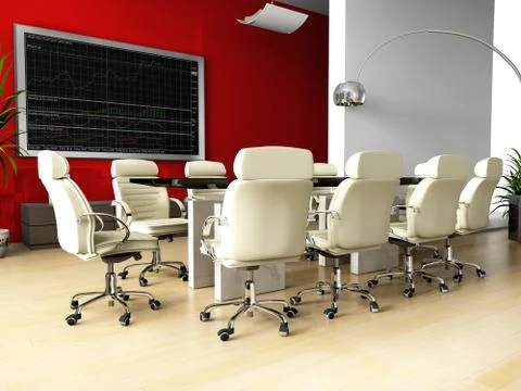 Room of negotiation in office Stock Illustration