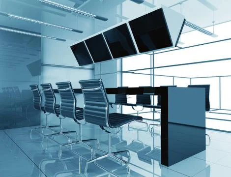 Room of negotiation in office Stock Illustration