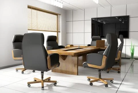 Room of negotiation in office Stock Illustration
