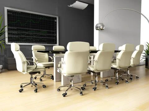 Room of negotiation in office Stock Illustration