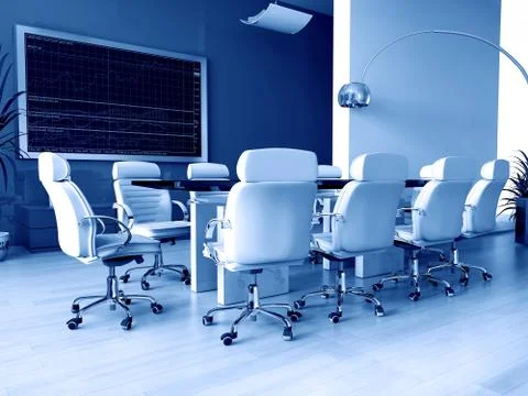 Room of negotiation in office Stock Illustration