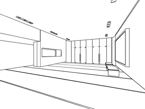 Room outline Stock Illustration
