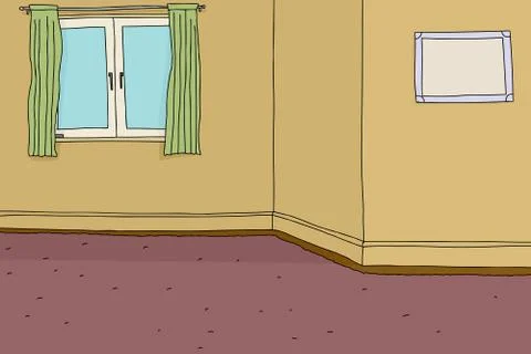 Room with picture frame Stock Illustration