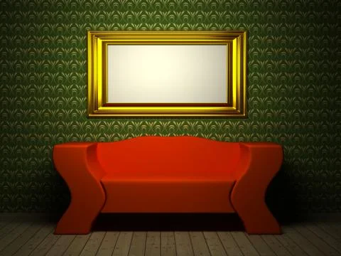 Room with picture Stock Illustration