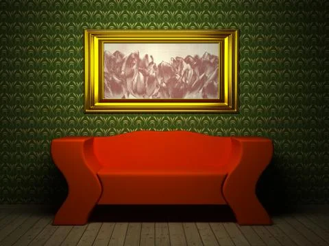 Room with picture Stock Illustration