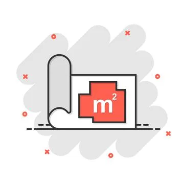 Room plan icon in comic style. Blueprint cartoon vector illustration on white Stock Illustration