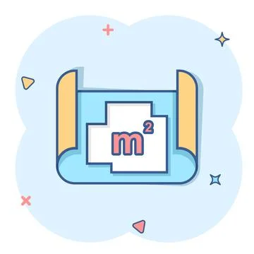 Room plan icon in comic style. Blueprint cartoon vector illustration on white Stock Illustration