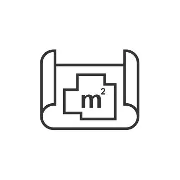 Room plan icon in flat style. Blueprint vector illustration on white isolated Stock Illustration