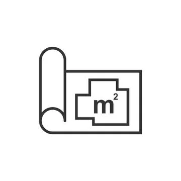 Room plan icon in flat style. Blueprint vector illustration on white isolated Stock Illustration