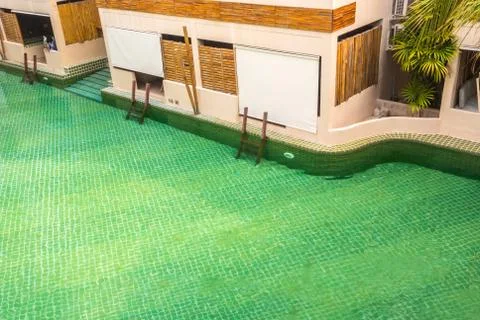 Room pool access. Foto stock