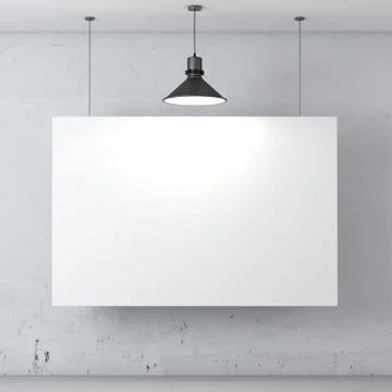 Room with poster on wall Stock Illustration
