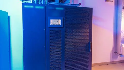 Room with rows of server hardware in data center timelapse hyperlapse 스톡 사진