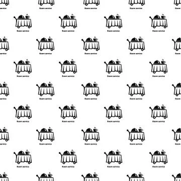 Room service pattern seamless Stock Illustration