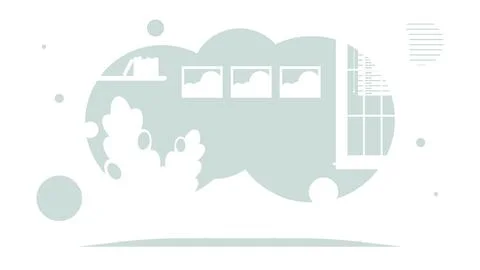 Room in simple flat style. Background for your scene. Illustrazione stock