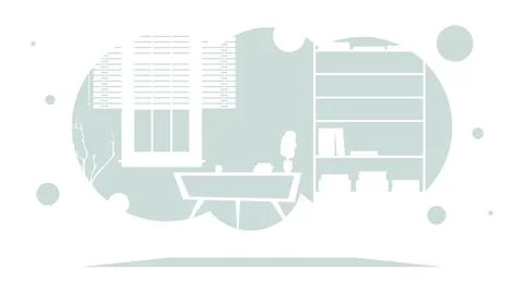 Room in a simple style. Background for your scene. Vector illustration. Stock Illustration