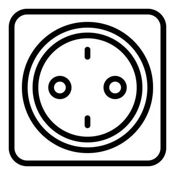 Room socket icon, outline style Stock Illustration