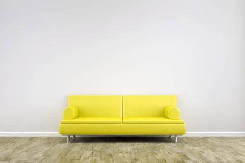Room with sofa 3d rendering of a room and a sofa with space for your conte... Fotos Stock