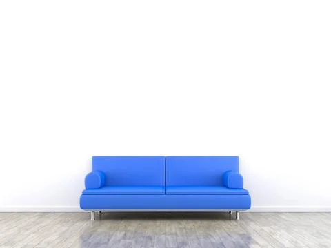 Room with sofa 3d rendering of a room and a sofa with space for your conte... Fotos Stock