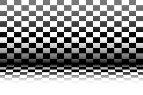 Room in the style of a chessboard - vector illustration. Stock Illustration